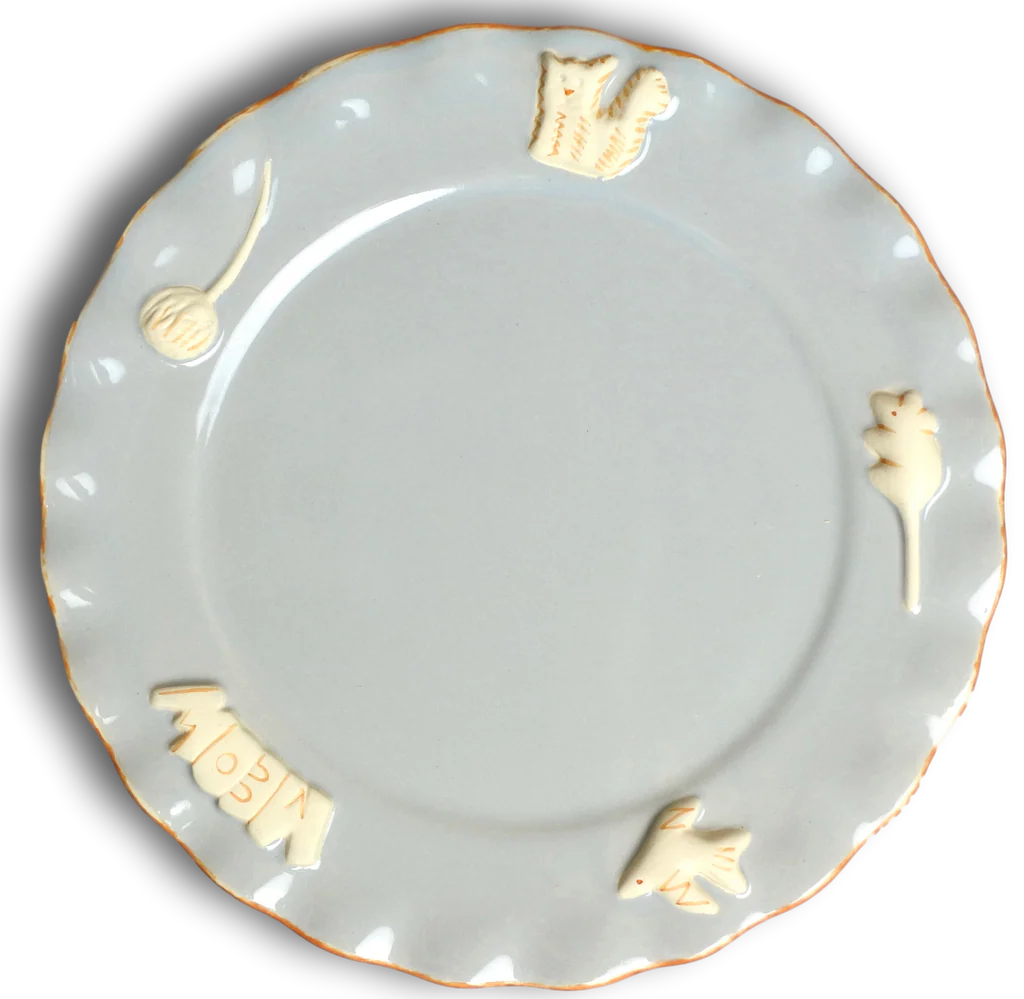 Carmel Ceramica Collection - Whisker Plate - French Grey