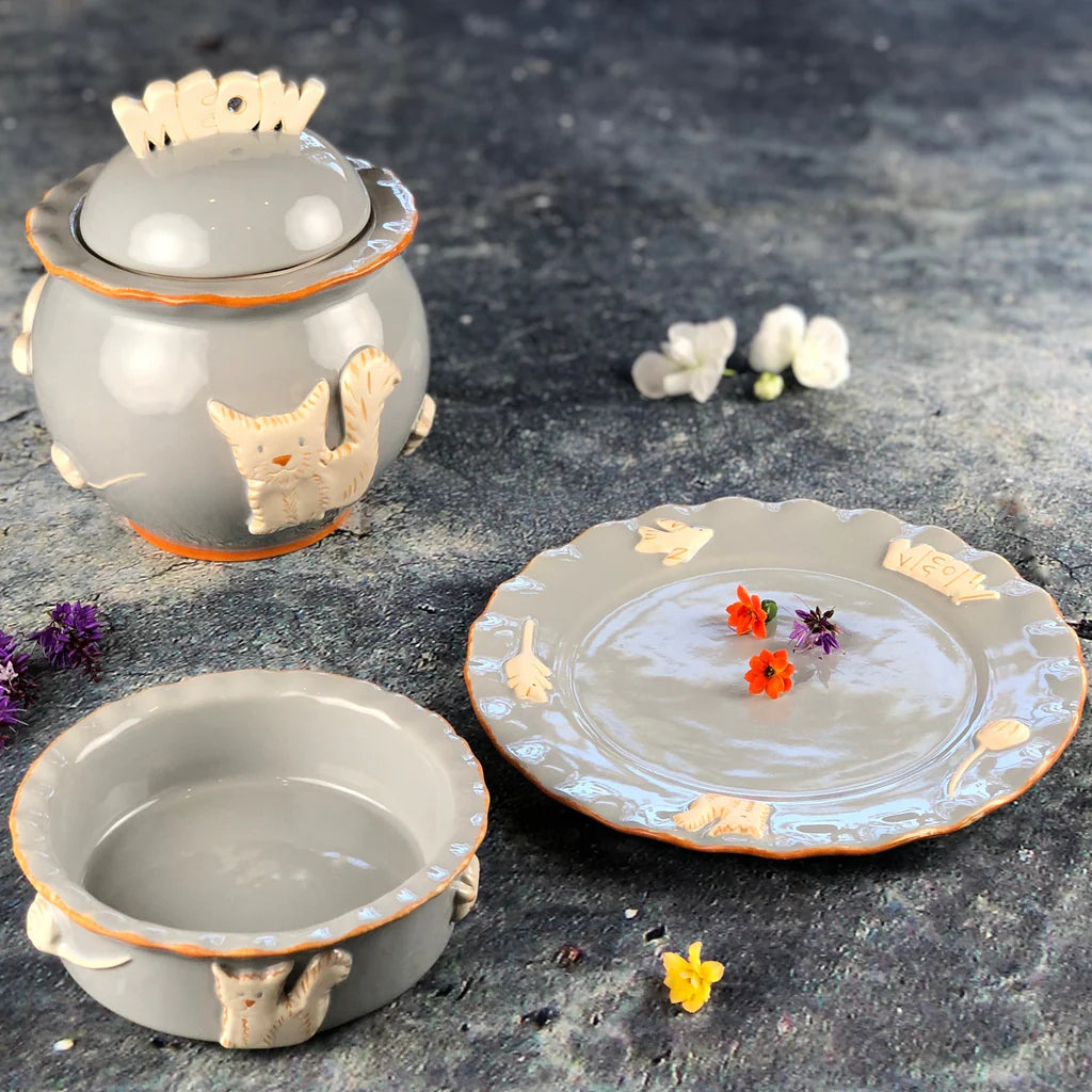 Carmel Ceramica Collection - Treat Jar - French Grey