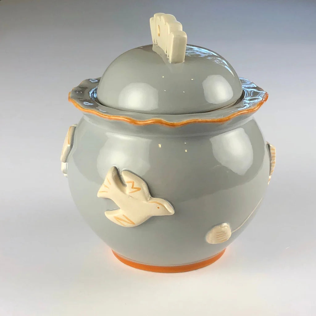 Carmel Ceramica Collection - Treat Jar - French Grey