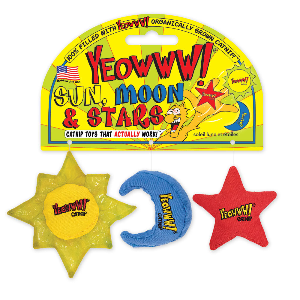 Yeowww! Sun Moon and Stars Cat Toy 3-Pack