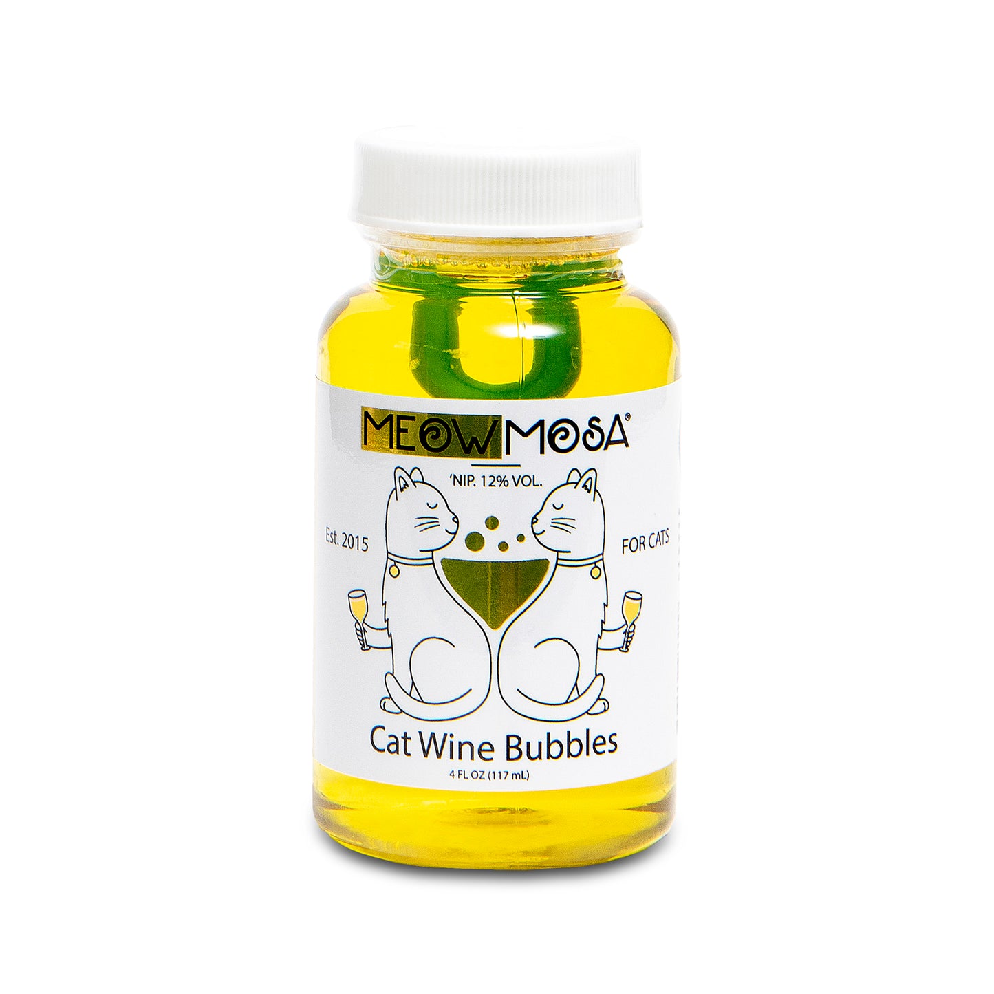 Meowmosa Cat Wine Bubbles Non-Toxic Catnip Bubbles for Cats