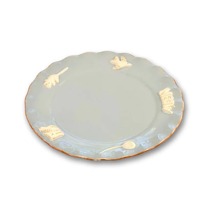 Carmel Ceramica Collection - Whisker Plate - French Grey