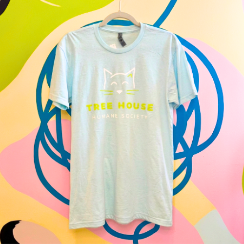 Tree House Logo Adult Shirt Ice Blue