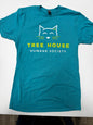 Tree House Logo Adult Shirt Teal Blue
