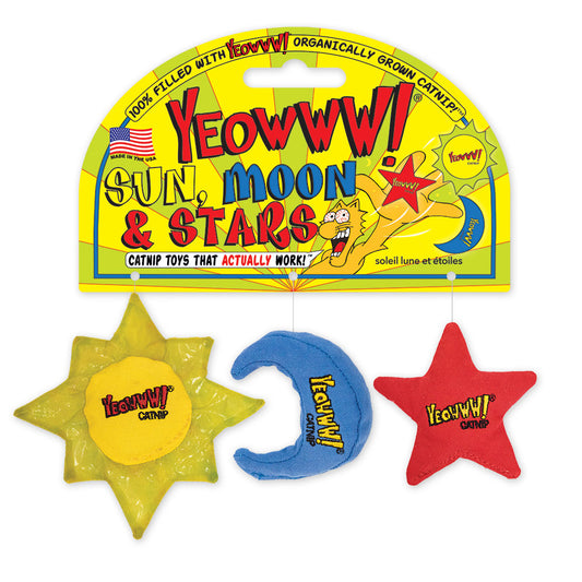 Yeowww! Sun Moon and Stars Cat Toy 3-Pack