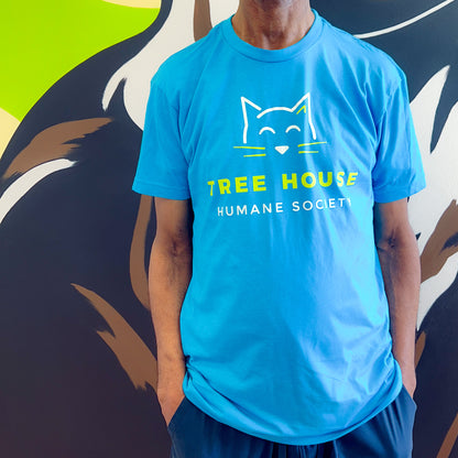 Tree House Logo Adult Shirt Blue