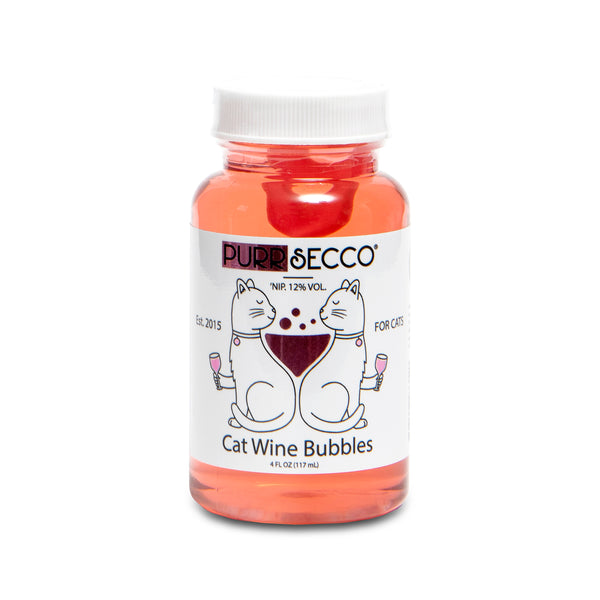 Purrsecco Cat Wine Bubbles Non-Toxic Catnip Bubbles for Cats